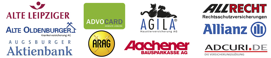 Alte Leipziger, Alte Oldenburger, Augsburger Aktienbank, AdvoCard, ARAG, Agila, AllRecht, Allianz, Adcuri, Aachener Bauspoarkasse